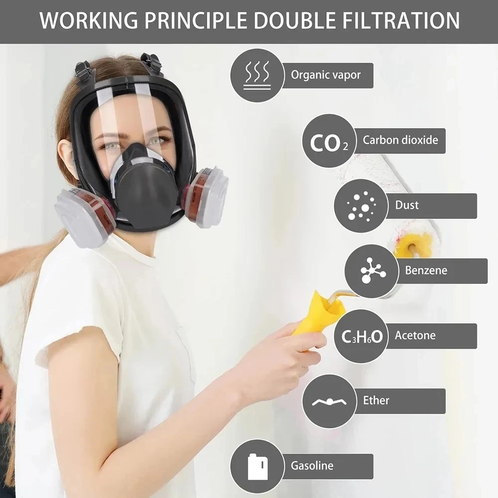 6800 Anti-Fog Gas Mask, Indust - Anti Pollution Mask 评论和价格