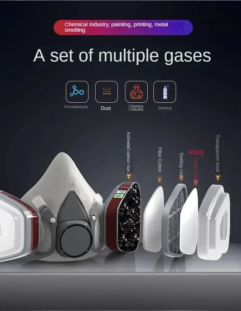 6200 Reusable Half Face Respir - Dust Mask Construction 评论和价格